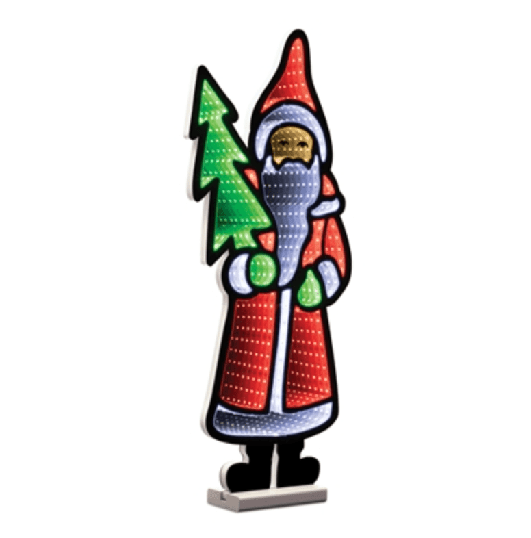 Ekkolight Santa W/ Tree Decorative Light Up Christmas Sign - Whiskey Skies - MELROSE INTL