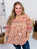 Embroidered Babydoll Top W/ V - Neckline - Whiskey Skies - ANDREE BY UNIT