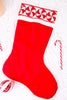 Embroidered Peppermint Christmas Stocking - Whiskey Skies - RAZ IMPORTS