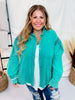 Emerald Washed Button Down Top - Whiskey Skies - ODDI