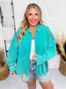 Emerald Washed Button Down Top - Whiskey Skies - ODDI