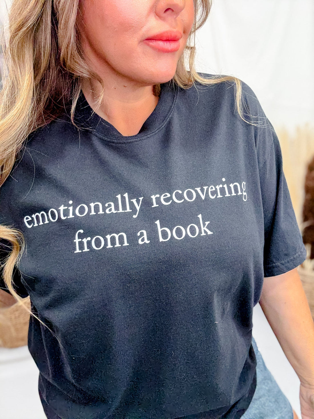 Emotionally Recovering From A Book Graphic Tee - Whiskey Skies - GLAIME