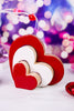 Enamel & Wood Nesting Heart Blocks - Whiskey Skies - WT COLLECTION