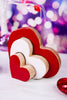 Enamel & Wood Nesting Heart Blocks - Whiskey Skies - WT COLLECTION