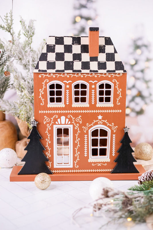 Enchanting Wooden House Cutout - Whiskey Skies - ADAMS & CO