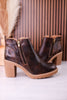 Espresso Crinkle Rock Top Bootie's - Whiskey Skies - CORKYS FOOTWEAR
