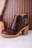 Espresso Crinkle Rock Top Bootie's - Whiskey Skies - CORKYS FOOTWEAR