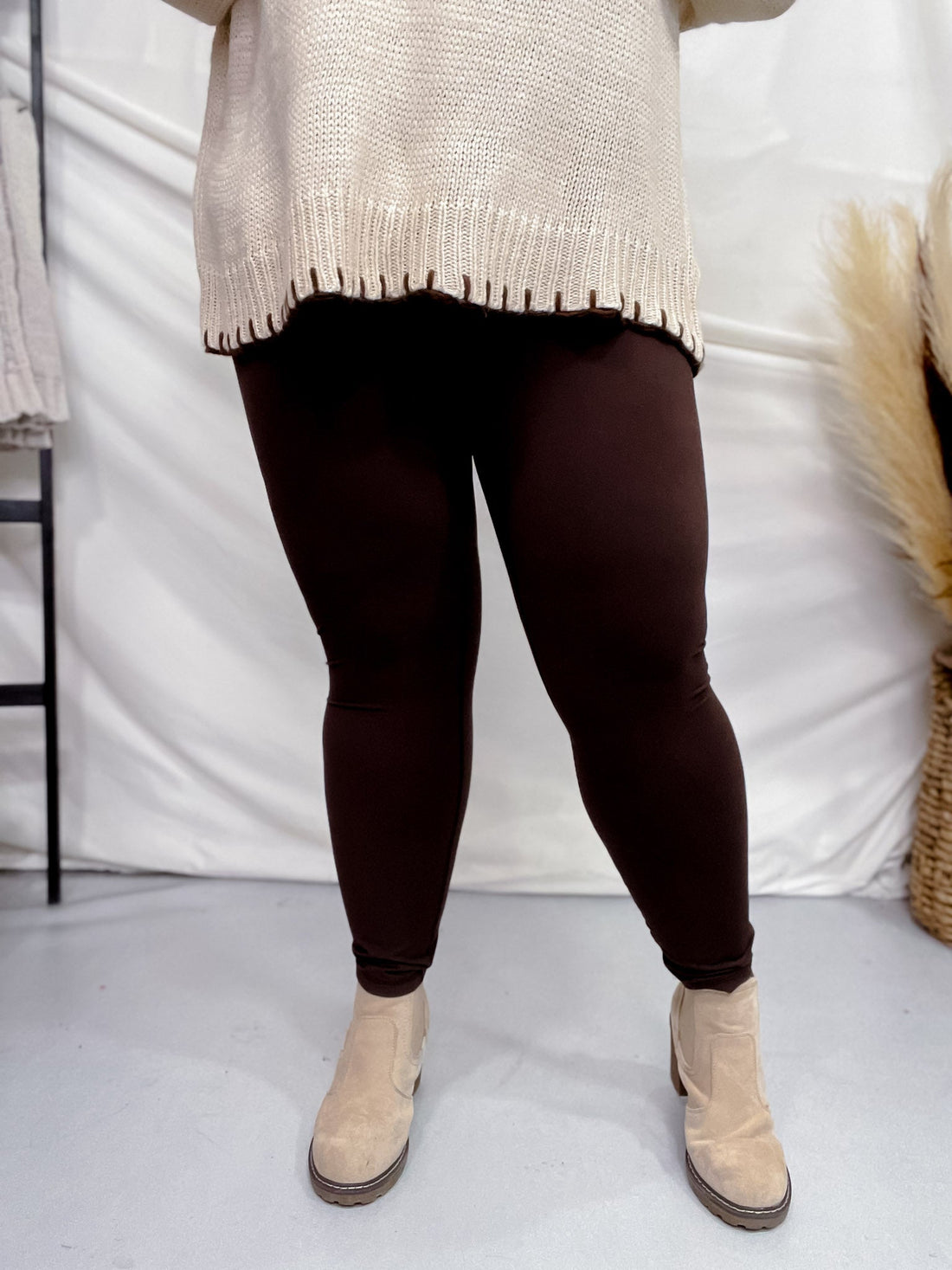 Espresso High Waist Butter Soft Leggings - Whiskey Skies - RAE MODE