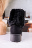 Everlie Black Faux Fur Booties - Whiskey Skies - VERY G