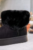 Everlie Black Faux Fur Booties - Whiskey Skies - VERY G