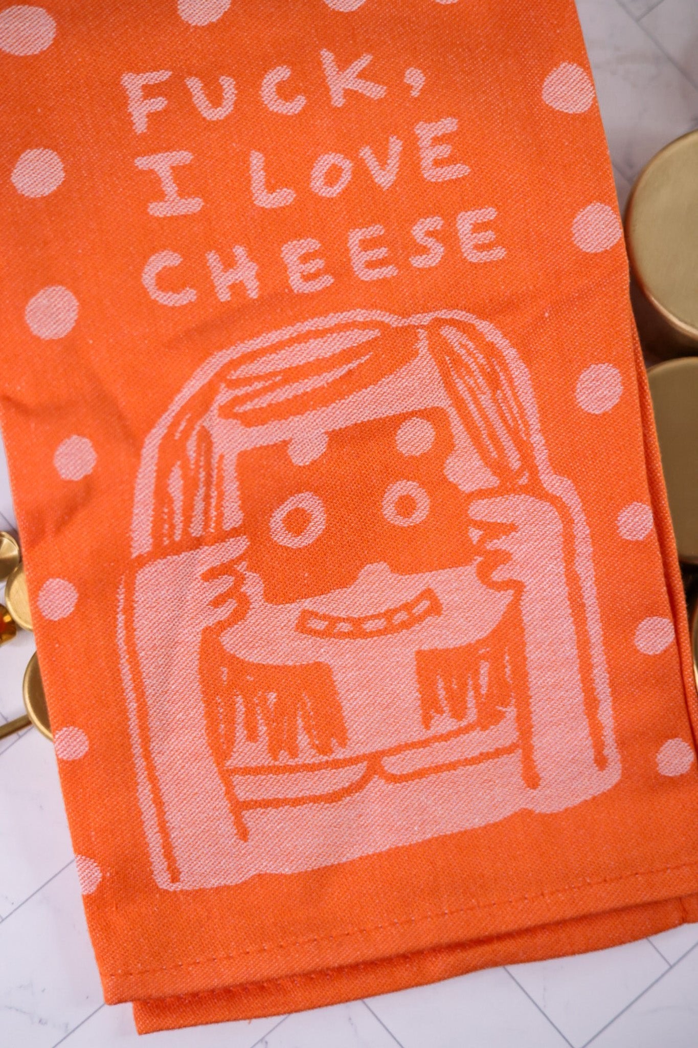 F*** I Love Cheese Dish Towel - Whiskey Skies - BLUE Q