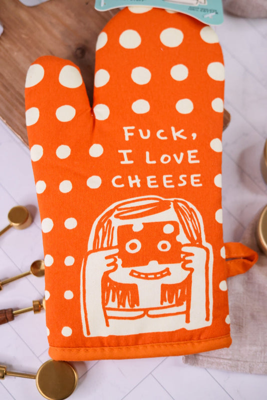 F*** I Love Cheese Oven Mitt - Whiskey Skies - BLUE Q