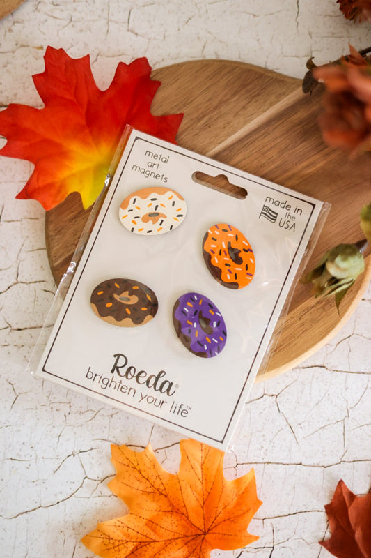 Fall Donut Magnets S/4 - Whiskey Skies - ROEDA STUDIO