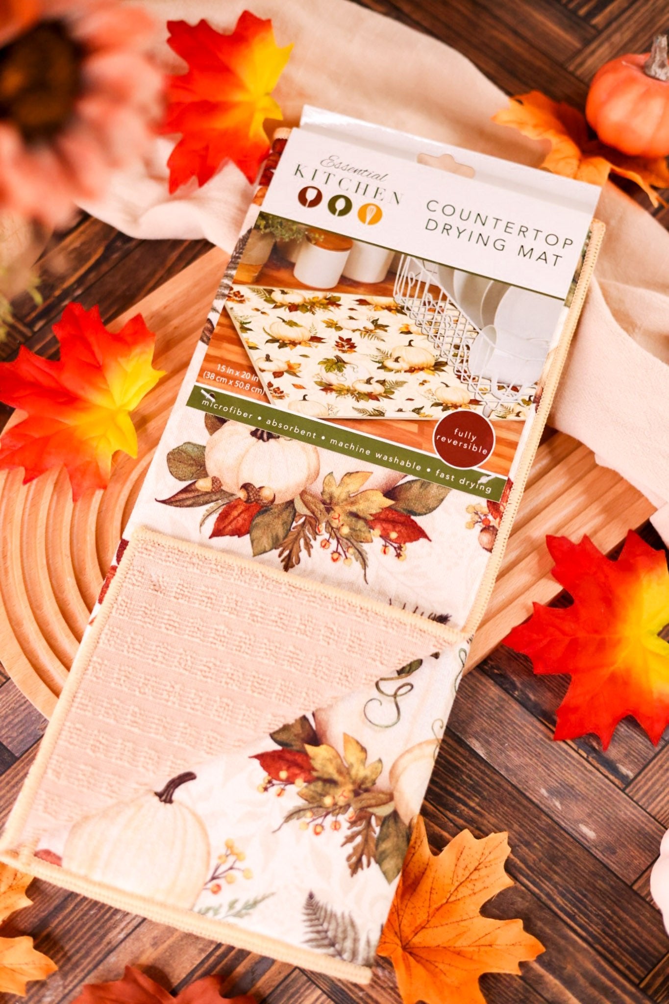 Fall Splendor Kitchen Counter Drying Mat - Whiskey Skies - KAY DEE DESIGNS