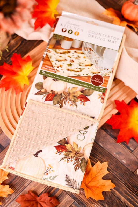 Fall Splendor Kitchen Counter Drying Mat - Whiskey Skies - KAY DEE DESIGNS