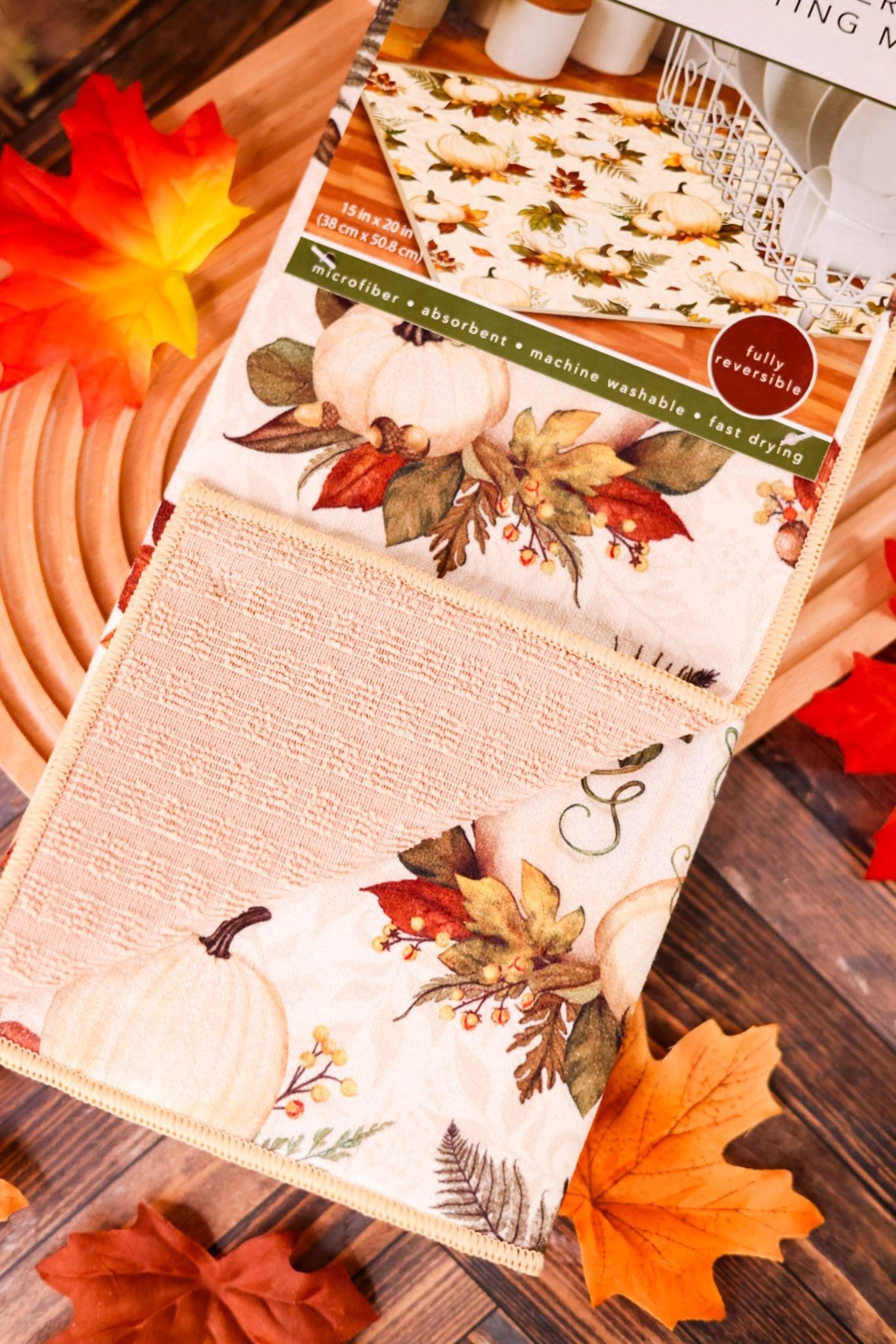 Fall Splendor Kitchen Counter Drying Mat - Whiskey Skies - KAY DEE DESIGNS