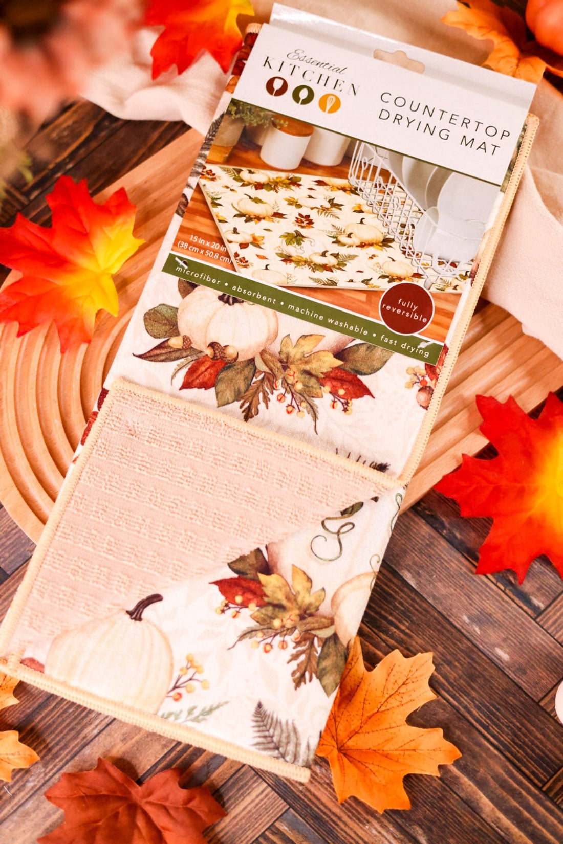 Fall Splendor Kitchen Counter Drying Mat - Whiskey Skies - KAY DEE DESIGNS