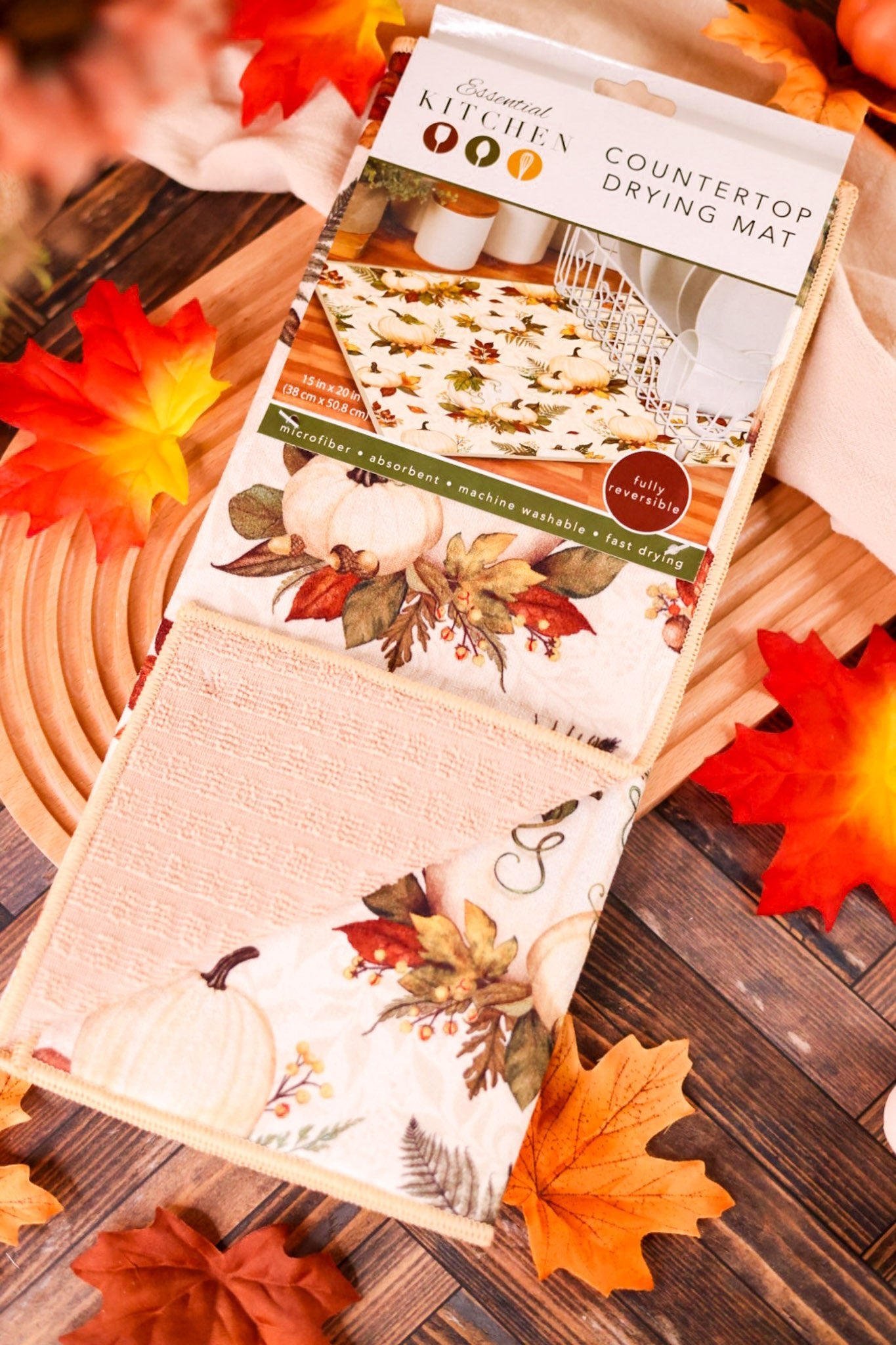 Fall Splendor Kitchen Counter Drying Mat - Whiskey Skies - KAY DEE DESIGNS