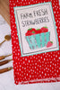 Farm Fresh Strawberries Tea Towel - Whiskey Skies - KAY DEE DESIGNS