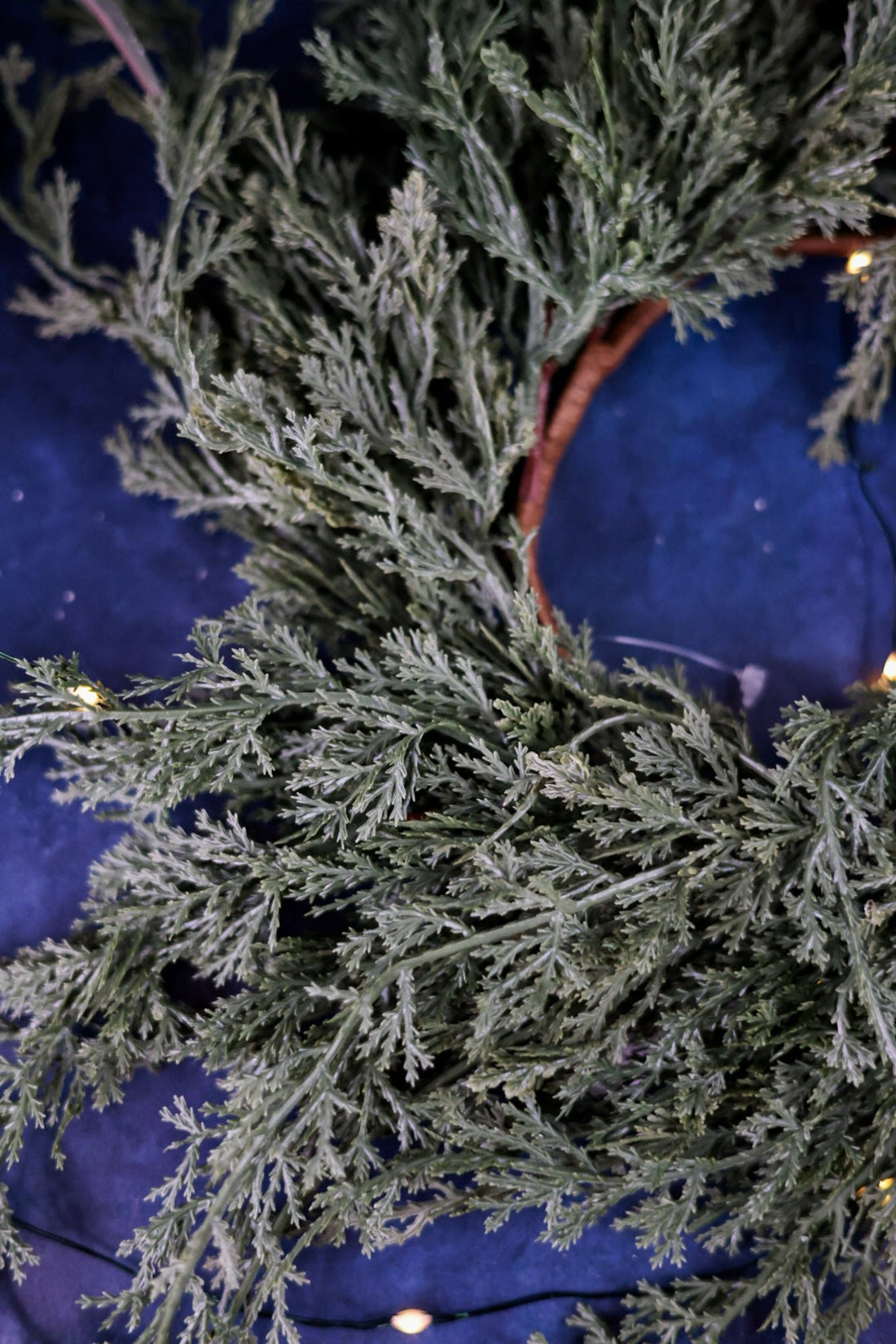 Faux Dark Green Juniper Candle Ring - Whiskey Skies - WT COLLECTION