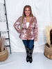 Faux Fur Cow Print Blazer With Turquoise Concho Buttons - Whiskey Skies - STERLING KREEK