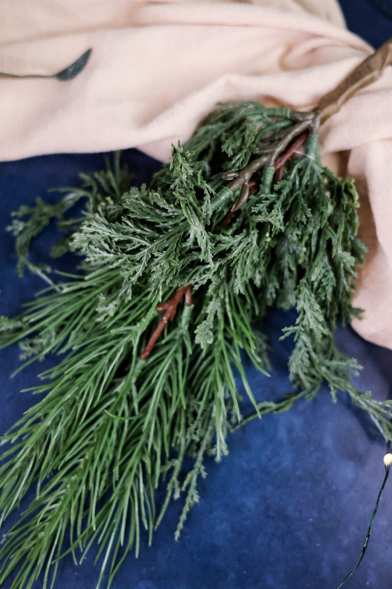 Faux Juniper & Pine Pick - Whiskey Skies - WT COLLECTION