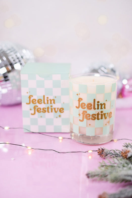 Feelin' Festive Rock Glass Candle - Whiskey Skies - TALKING OUT OF TURN