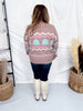 Festive Fluffy Christmas Tree Sweater In Gingerbread - Whiskey Skies - ADORA