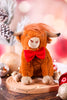Festive Highland Cow Tabletop Sitter - Whiskey Skies - HANNA'S HANDIWORKS