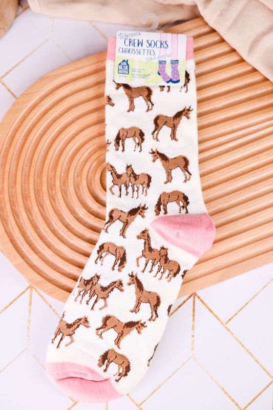 Field Of Dreams Women's Crew Socks - Whiskey Skies - HATLEY LITTLE BLUE HOUSE INC.