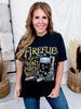 Fireflies & Front Porch Nights Black Graphic Tee - Whiskey Skies - GLAIME