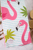 Flamingo and Waves Dual Purpose Kitchen Towel - Whiskey Skies - KAY DEE DESIGNS