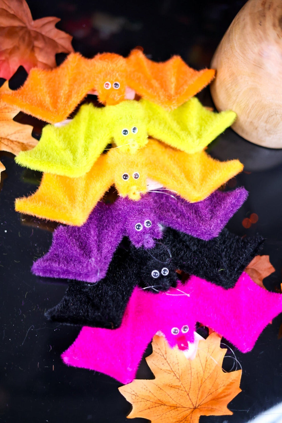 Flocked Bats Halloween Ornament (6 Colors) - Whiskey Skies - 180 DEGREES