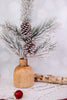 Flocked Pine and Cone Spray - Whiskey Skies - SULLIVANS