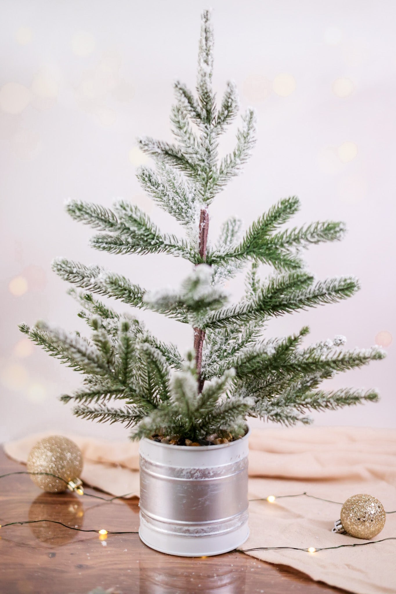 Flocked Pine Potted Tree - Whiskey Skies - SPECIAL T IMPORTS INC