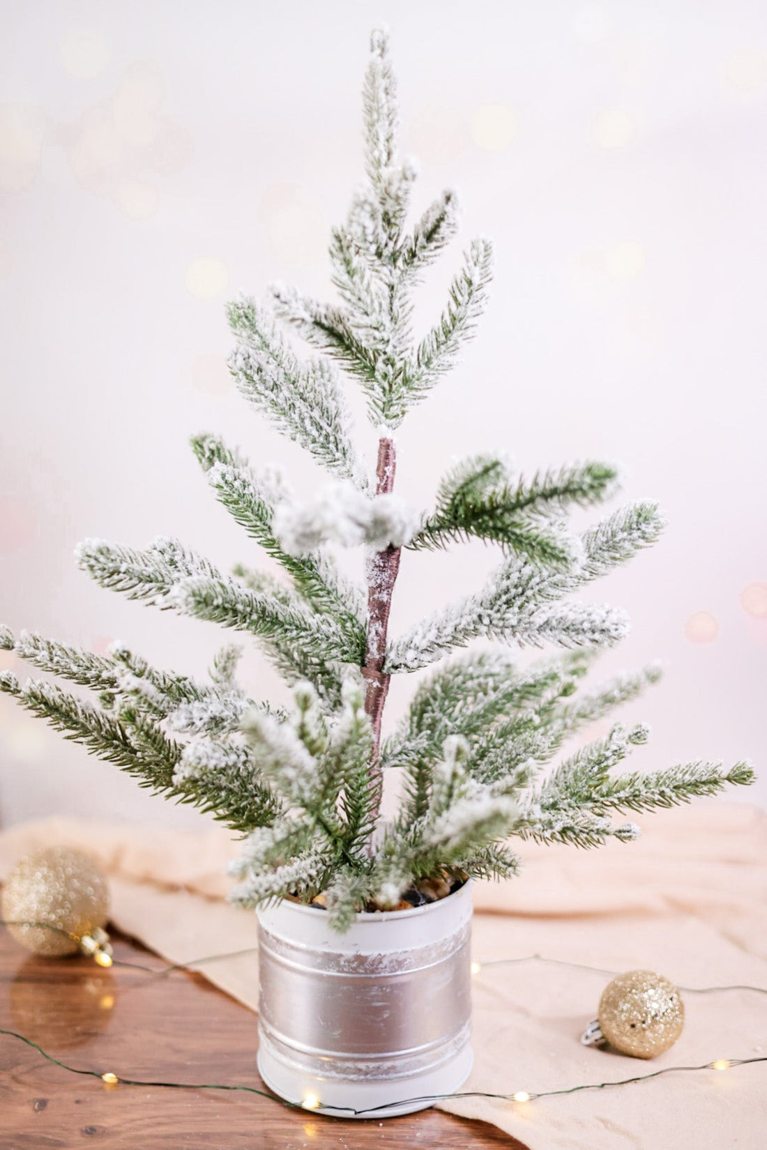 Flocked Pine Potted Tree - Whiskey Skies - SPECIAL T IMPORTS INC