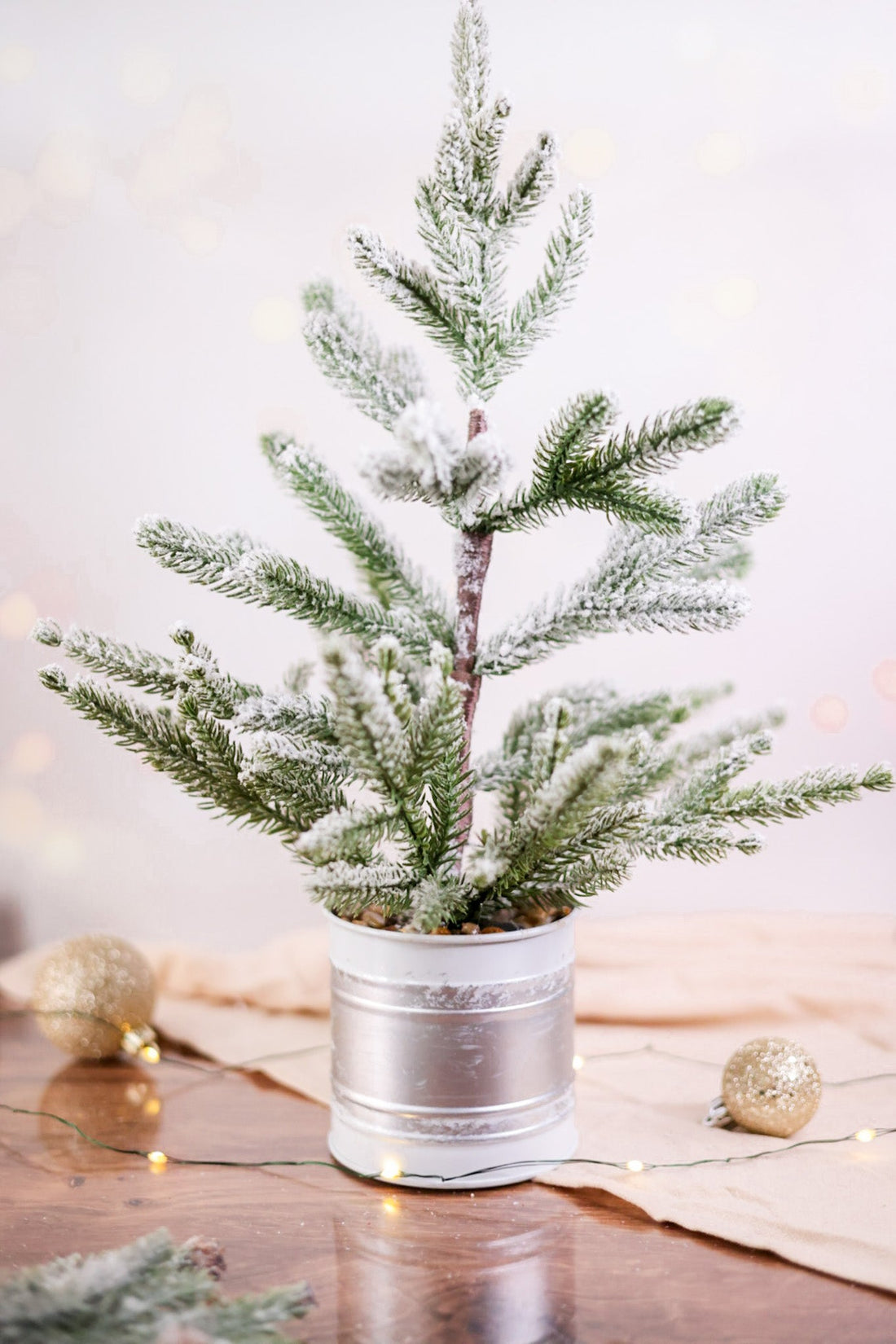 Flocked Pine Potted Tree - Whiskey Skies - SPECIAL T IMPORTS INC