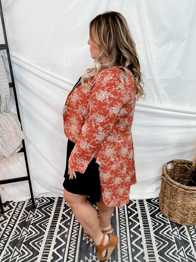 Floral And Denim Reversible Long Sleeve - Whiskey Skies - JADED GYPSY