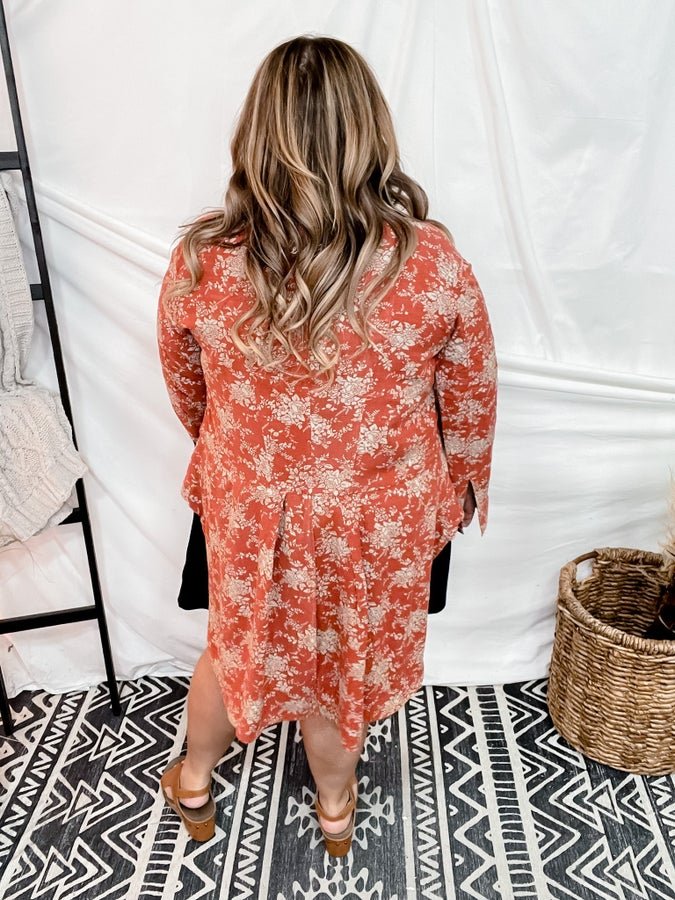 Floral And Denim Reversible Long Sleeve - Whiskey Skies - JADED GYPSY