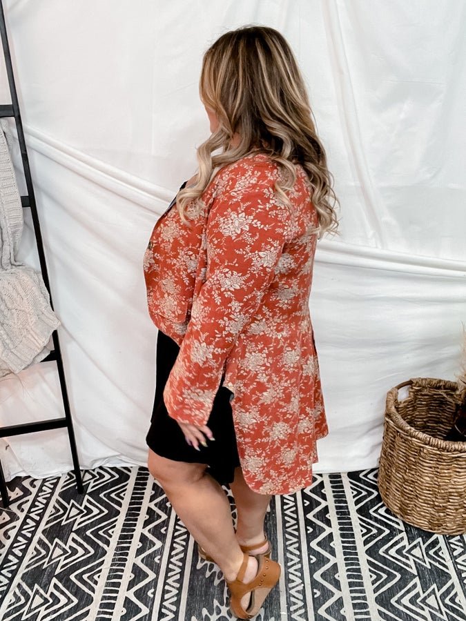 Floral And Denim Reversible Long Sleeve - Whiskey Skies - JADED GYPSY