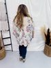 Floral and Taupe Flowy Top - Whiskey Skies - DEAR SCARLETT