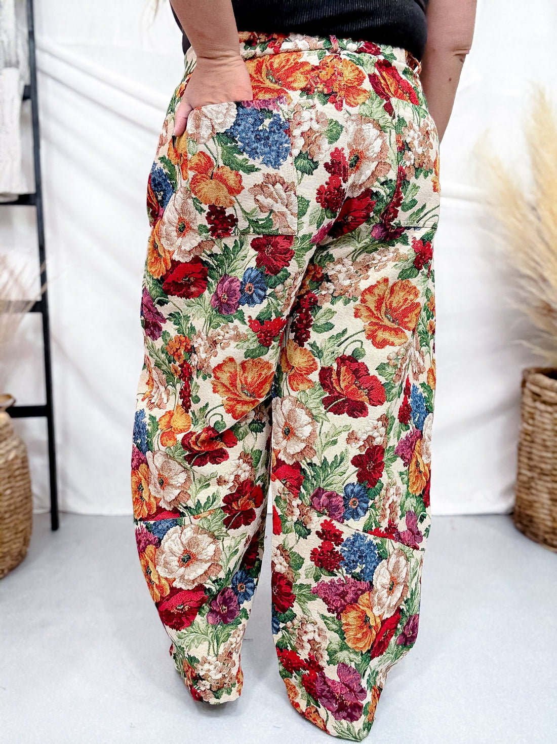 Floral Barrel Pants - Whiskey Skies - DAVI & DANI
