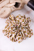 Floral Checkered Jumbo Scrunchie - Whiskey Skies - KAXI