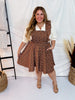 Floral Corduroy Pinafore - Whiskey Skies - UNIQUE VINTAGE