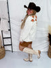 Floral Embroidered Corduroy Jacket - Whiskey Skies - ANDREE BY UNIT