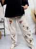 Floral Embroidered Grey Jeans - Whiskey Skies - OLI & HALI