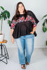 Floral Embroidered Poncho Tunic Top - Whiskey Skies - ANDREE BY UNIT