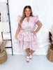 Floral Eyelet Lace Tiered Dress - Whiskey Skies - GEEGEE