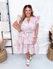 Floral Eyelet Lace Tiered Dress - Whiskey Skies - GEEGEE