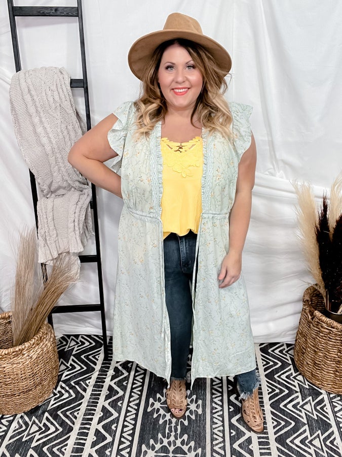 Floral Hi - Lo Kimono - Whiskey Skies - HEYSON